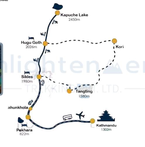 Kapuche Trek route map